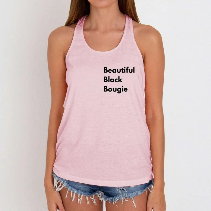 Beautiful Black Bougie Women's Knotted Racerback Tank