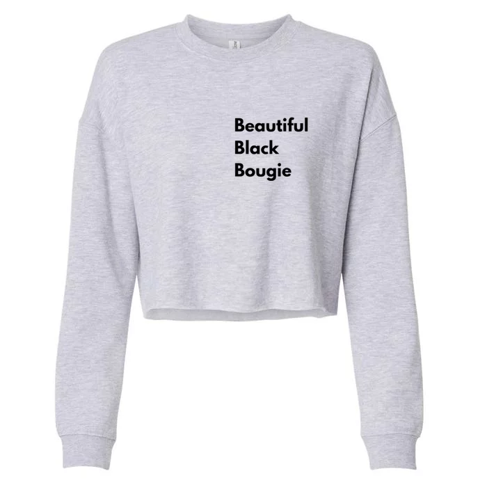 Beautiful Black Bougie Cropped Pullover Crew