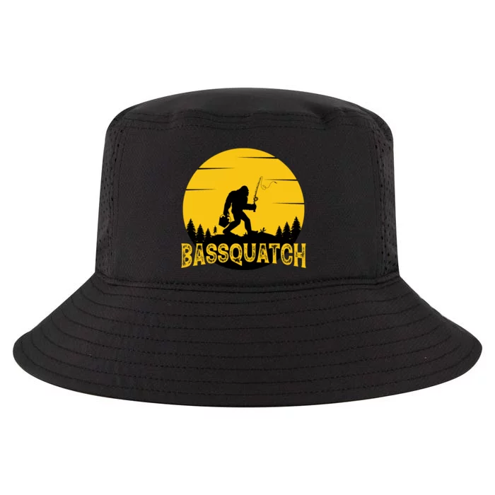 Bassquatch Bigfoot Bass Fishing Cool Comfort Performance Bucket Hat