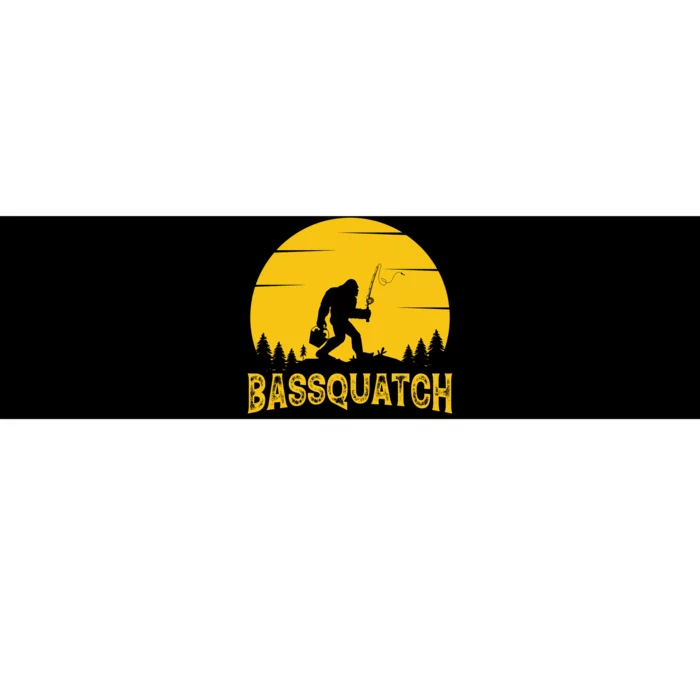 Bassquatch Bigfoot Bass Fishing Bumper Sticker