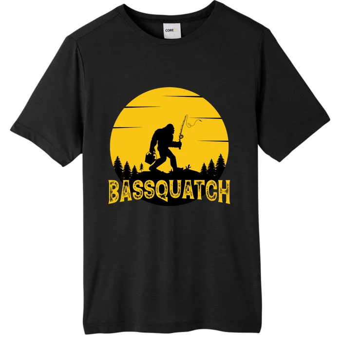 Bassquatch Bigfoot Bass Fishing ChromaSoft Performance T-Shirt