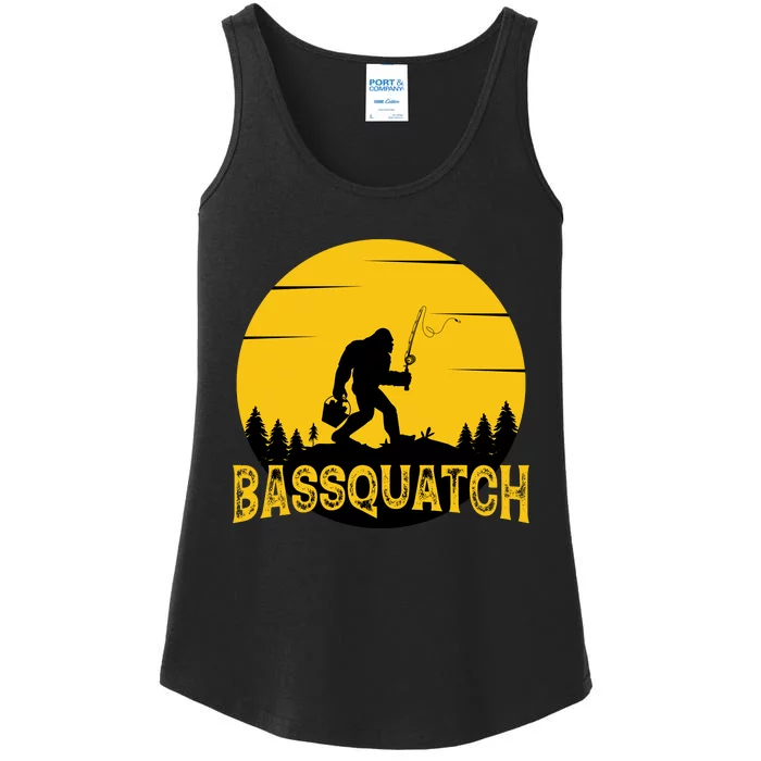 Bassquatch Bigfoot Bass Fishing Ladies Essential Tank