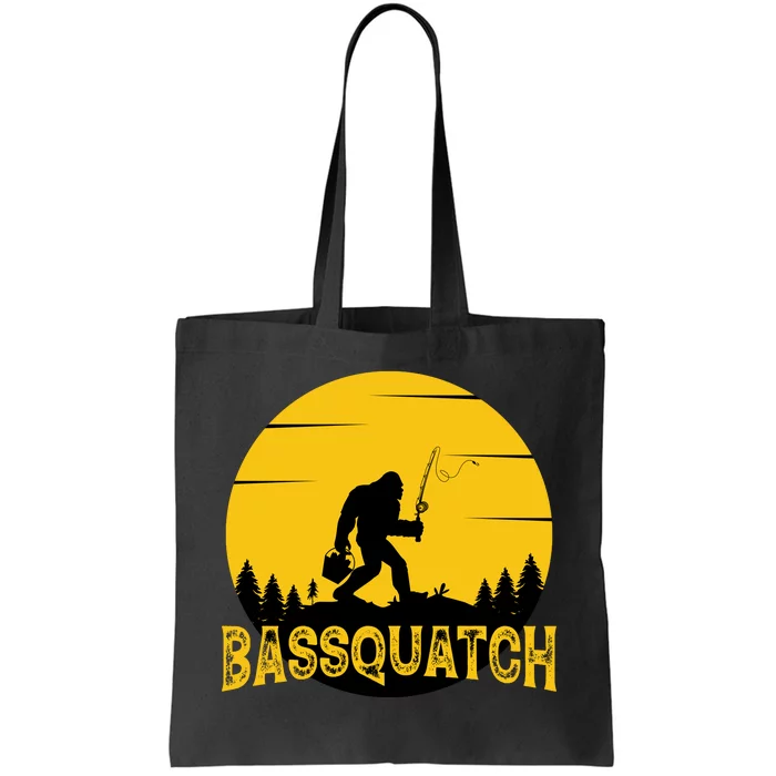 Bassquatch Bigfoot Bass Fishing Tote Bag