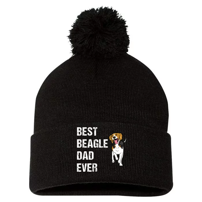 Beagle Best Beagle Dad Ever Pom Pom 12in Knit Beanie