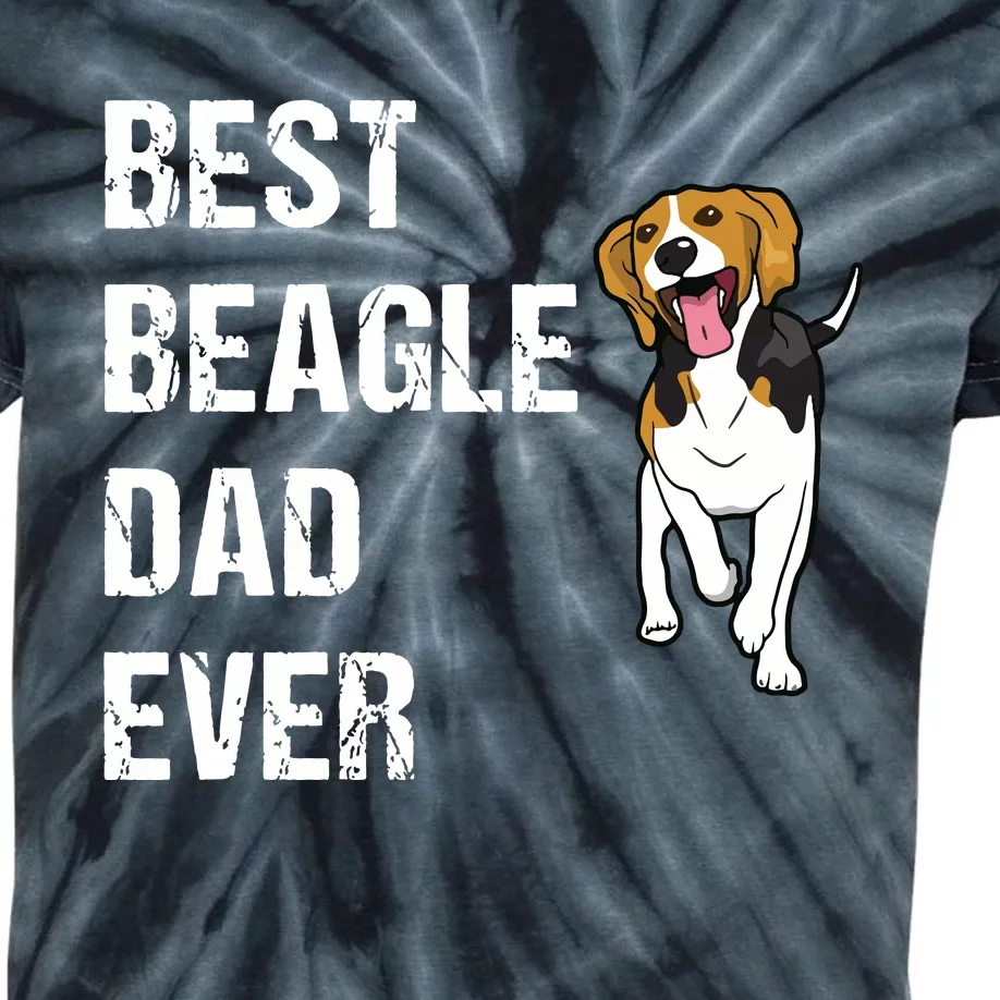 Beagle Best Beagle Dad Ever Kids Tie-Dye T-Shirt