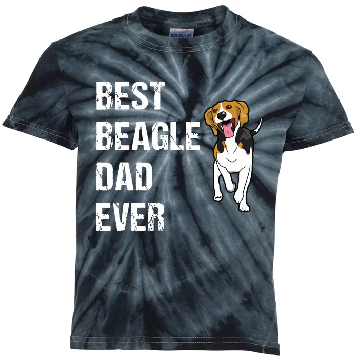 Beagle Best Beagle Dad Ever Kids Tie-Dye T-Shirt