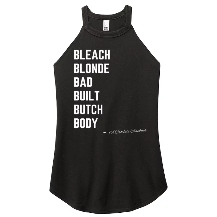 Bleach Blond Bad Built Butch Body Women’s Perfect Tri Rocker Tank