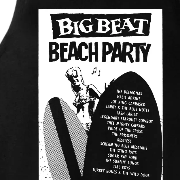 Big Beat Beach Party Ladies Tri-Blend Wicking Tank