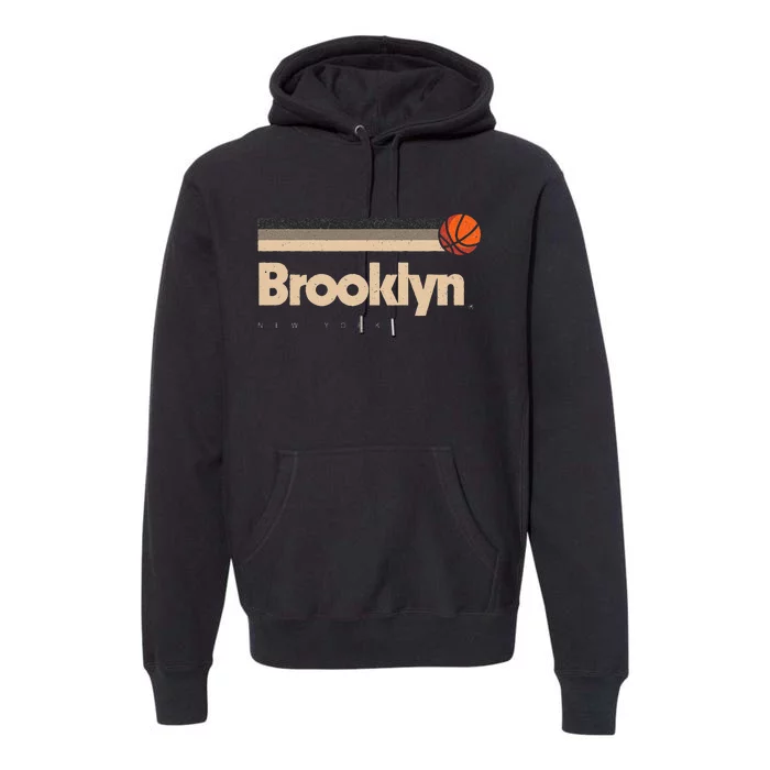 Brooklyn Basketball BBall City New York Retro Brooklyn Premium Hoodie