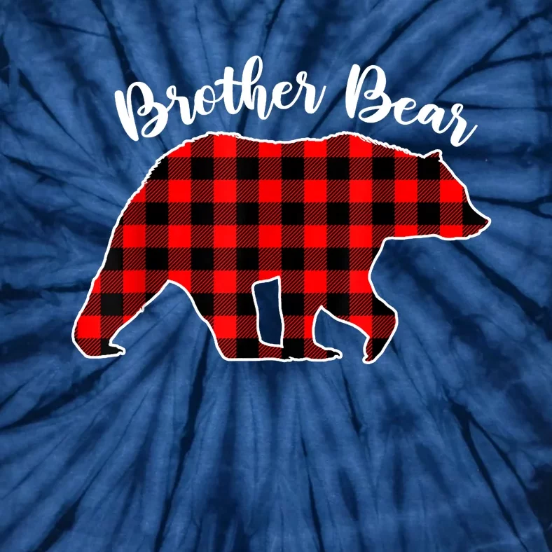 BROTHER BEAR Buffalo Plaid Red Funny Christmas Pajama Family Tie-Dye T-Shirt