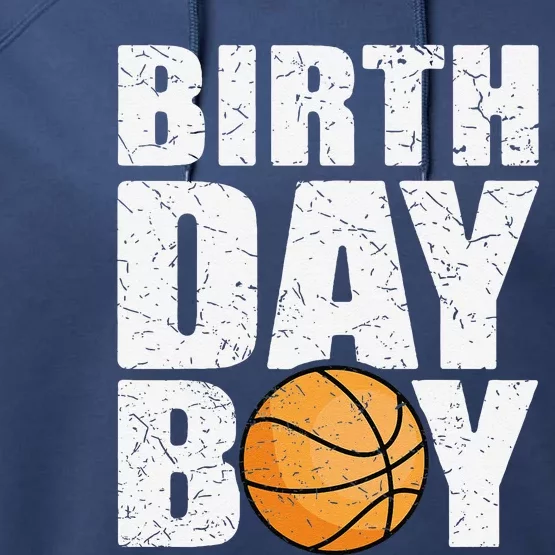 Birthday Boy Basketball Theme Party Future Basketball Player Performance Fleece Hoodie