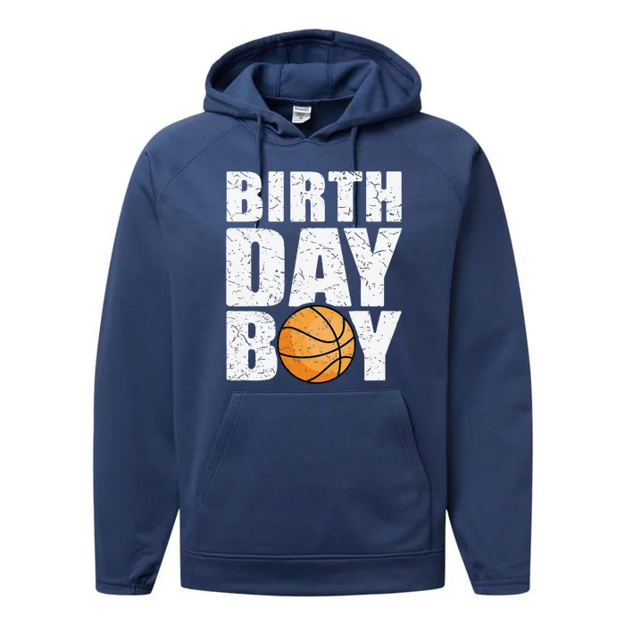 Birthday Boy Basketball Theme Party Future Basketball Player Performance Fleece Hoodie