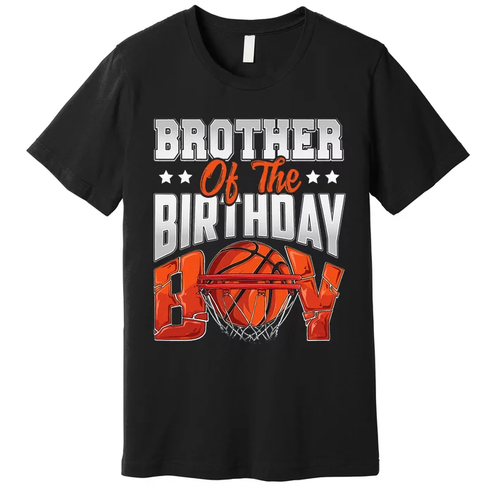 Brother basketball birthday Family Baller bday Party Premium T-Shirt