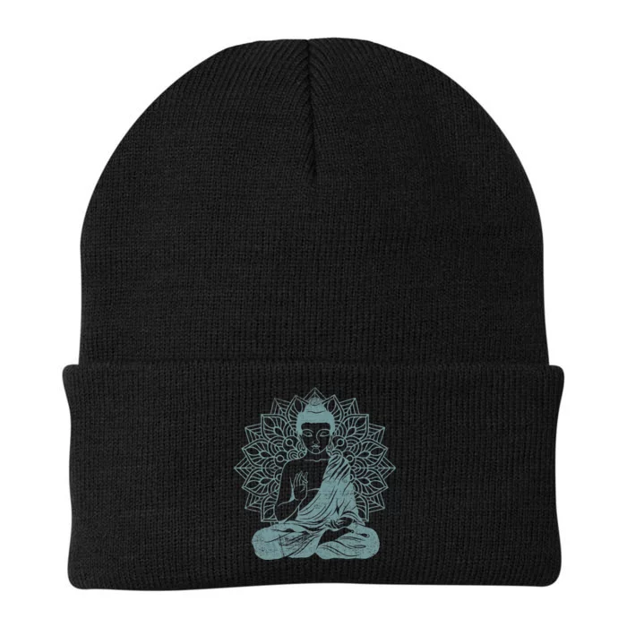 Buddha Blue Buddhism Zen Buddhist Spiritual Meditation Yoga Knit Cap Winter Beanie