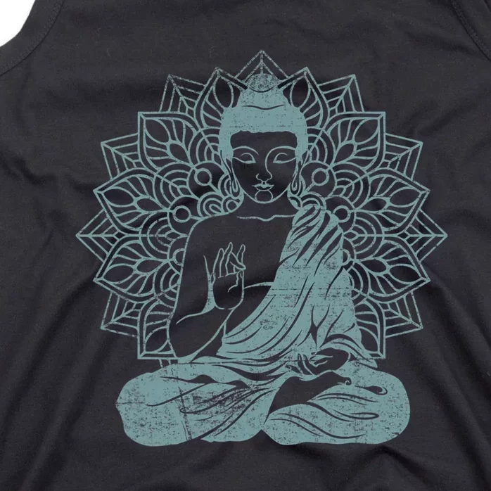 Buddha Blue Buddhism Zen Buddhist Spiritual Meditation Yoga Tank Top