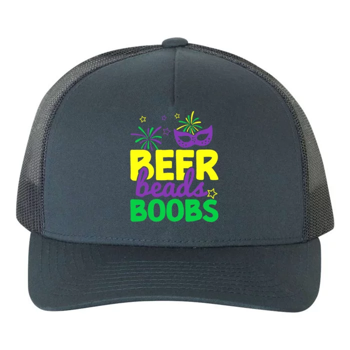 Beers Beads Boobs Mardi Gras Carnival Masquerade Masks Yupoong Adult 5-Panel Trucker Hat