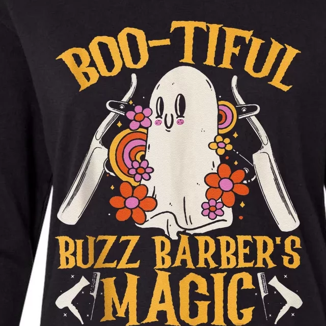 Bootiful Buzz BarberS Magic Scary Barber Funny Halloween Womens Cotton Relaxed Long Sleeve T-Shirt