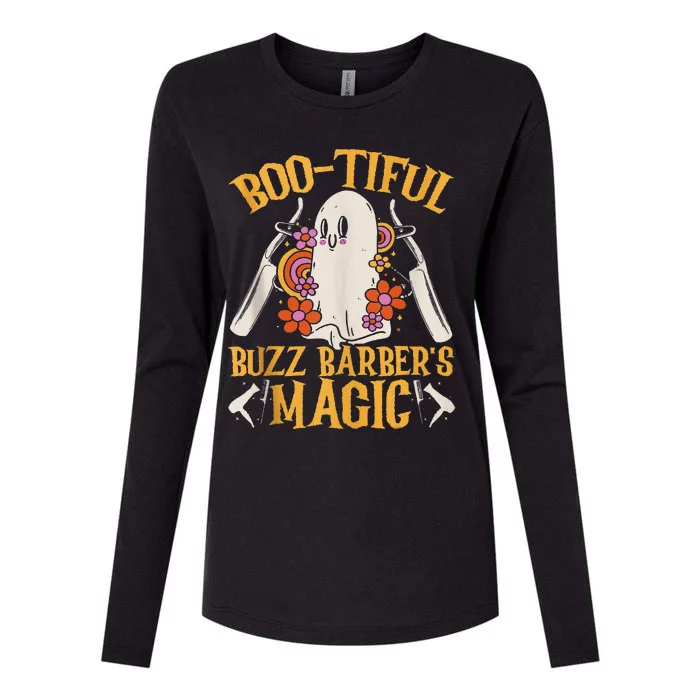 Bootiful Buzz BarberS Magic Scary Barber Funny Halloween Womens Cotton Relaxed Long Sleeve T-Shirt