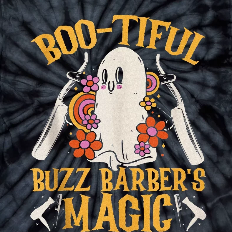 Bootiful Buzz BarberS Magic Scary Barber Funny Halloween Tie-Dye T-Shirt