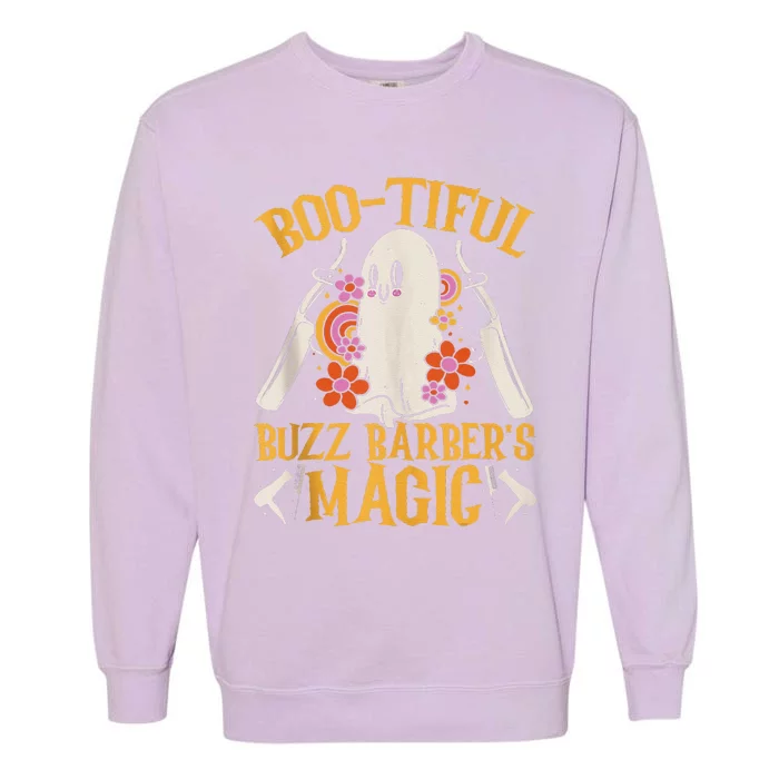 Bootiful Buzz BarberS Magic Scary Barber Funny Halloween Garment-Dyed Sweatshirt