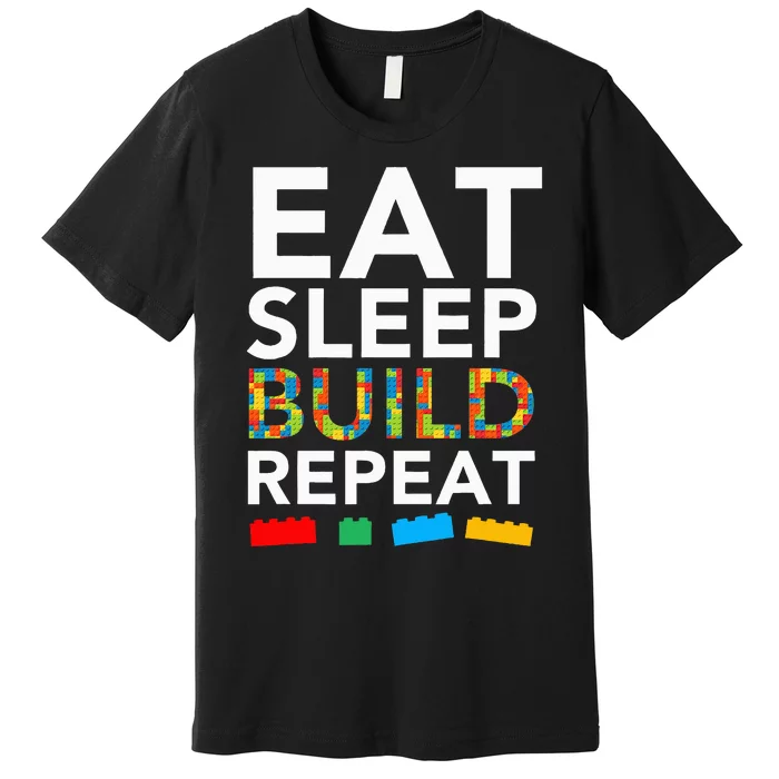 Building Blocks Bricks The Master Builder's Guide Premium T-Shirt