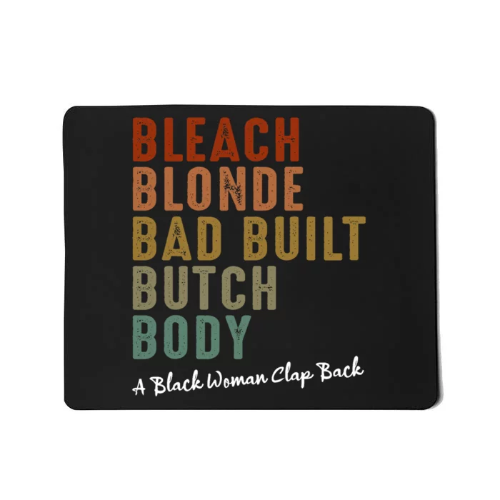 Bleach Blonde Bad Built Butch Body Black Woman Melanin Mousepad