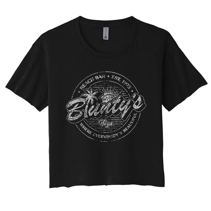 Bluntys Beach Bar Women's Crop Top Tee