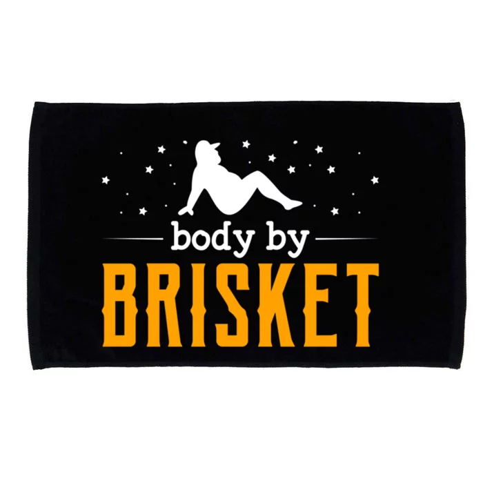 Body By Brisket Backyard Cookout Bbq Grill Gift Microfiber Hand Towel