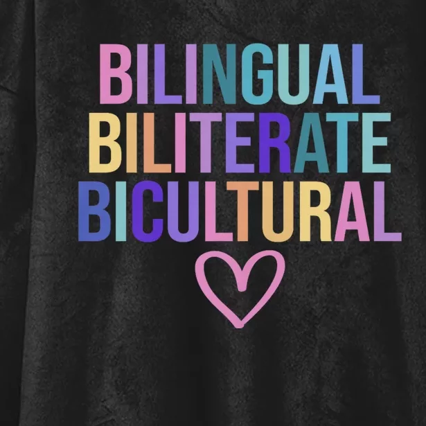 Bilingual Biliterate Bicultural Dual Language Immersion Hooded Wearable Blanket