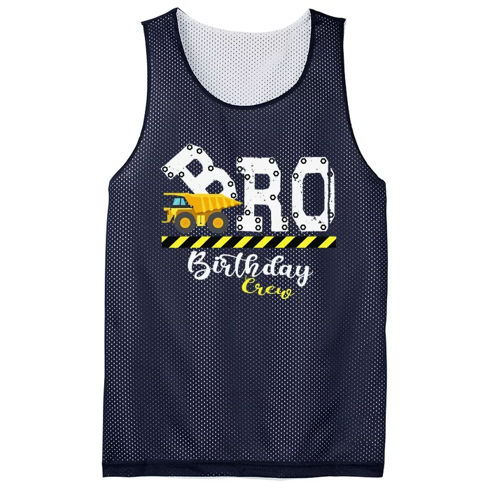 Brother BDay Bro Birthday Crew Construction Birthday Party Mesh Reversible Basketball Jersey Tank