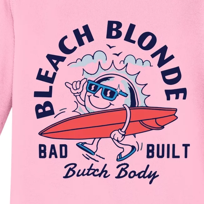 Bleach Blonde Bad Built Butch Body Baby Long Sleeve Bodysuit