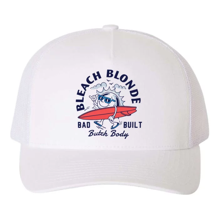 Bleach Blonde Bad Built Butch Body Yupoong Adult 5-Panel Trucker Hat