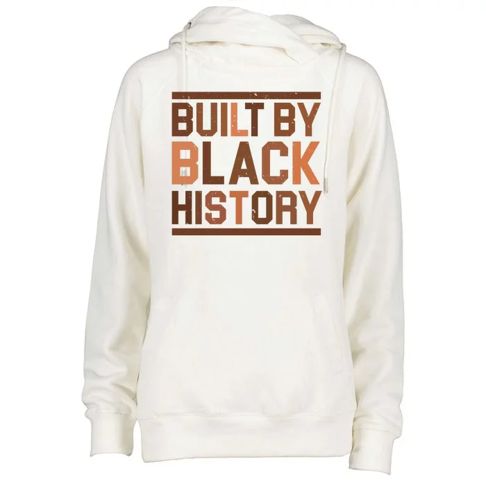 Built By Black History Womens Funnel Neck Pullover Hood