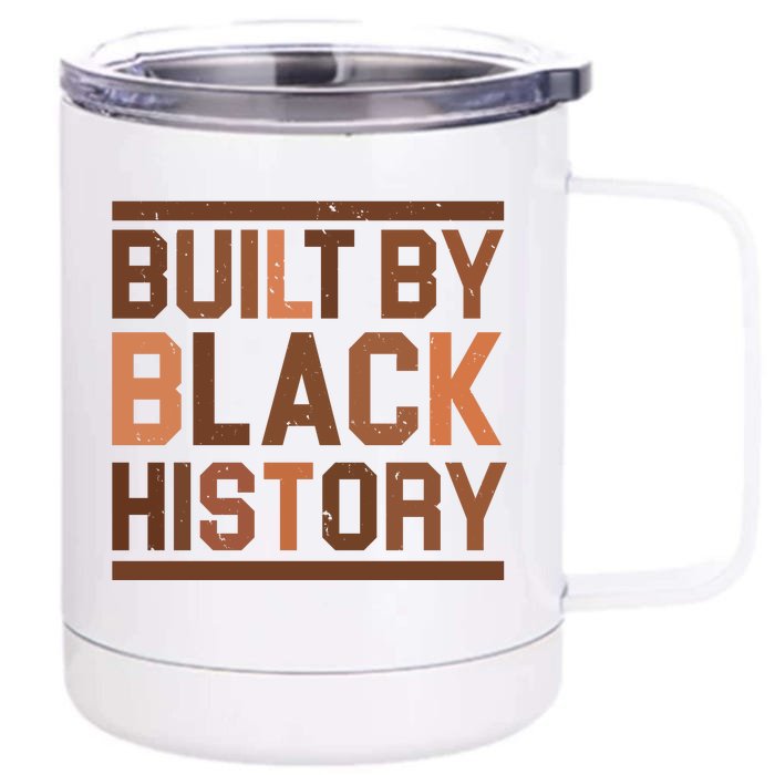 Built By Black History Front & Back 12oz Stainless Steel Tumbler Cup