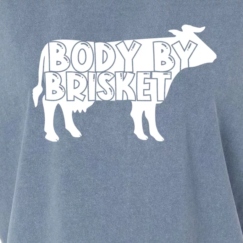 Body By Brisket Meat Bbq Grill Funny Backyard Grilling Gift Garment-Dyed Women's Muscle Tee