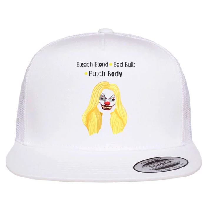 Bleach Blonde Bad Built Butch Body Flat Bill Trucker Hat