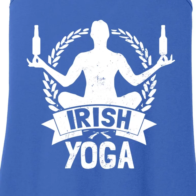 Balance Beer Bottles Design Irish Yoga Cool Gift Ladies Essential Tank