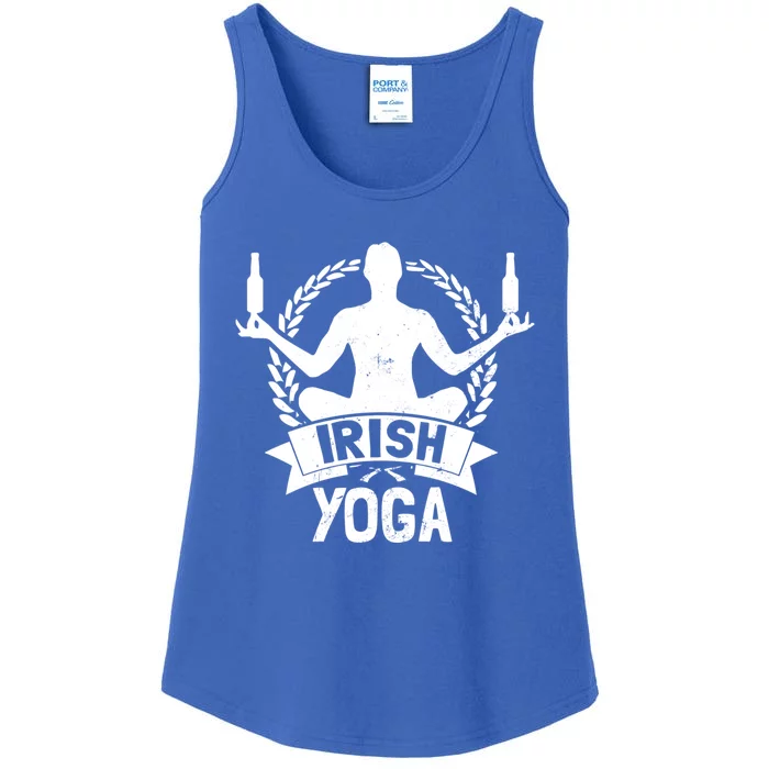 Balance Beer Bottles Design Irish Yoga Cool Gift Ladies Essential Tank