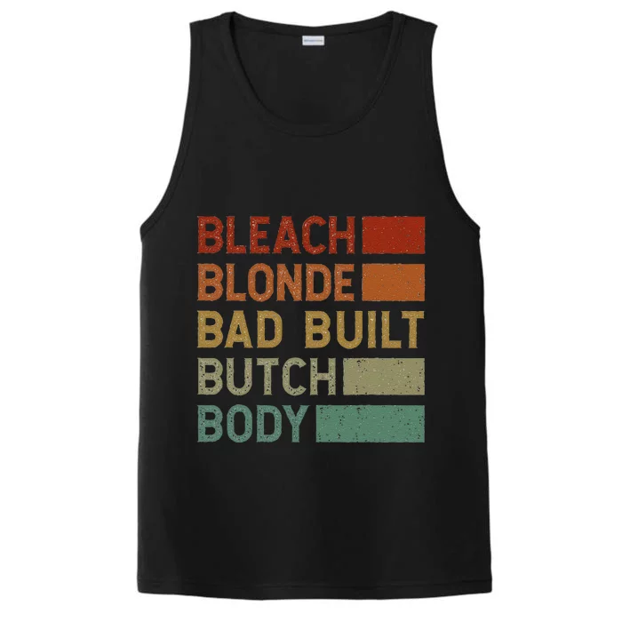 Bleach Blonde Bad Built Butch Body Performance Tank