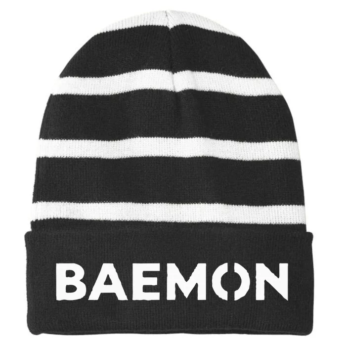 Babymonster Baemon Striped Beanie with Solid Band