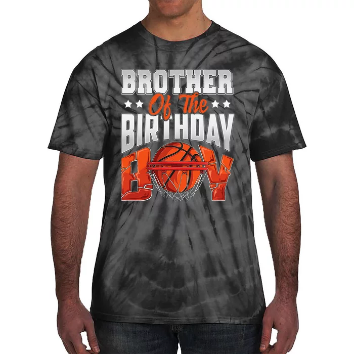 Brother Basketball Birthday Boy Family Baller Bday Party Tie-Dye T-Shirt