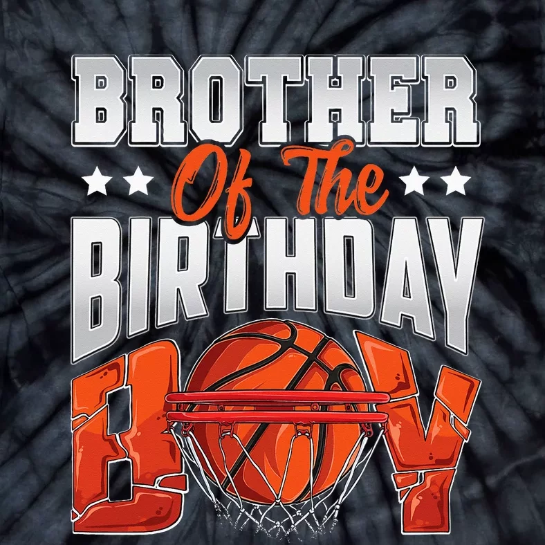 Brother Basketball Birthday Boy Family Baller Bday Party Tie-Dye T-Shirt