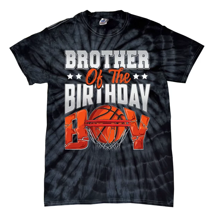 Brother Basketball Birthday Boy Family Baller Bday Party Tie-Dye T-Shirt