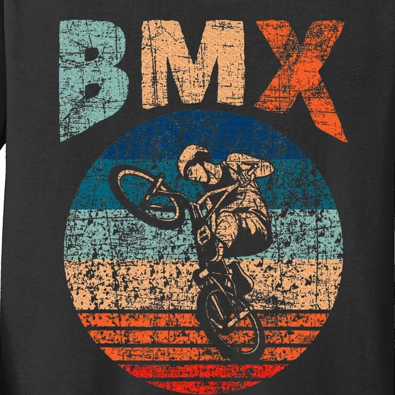 Bmx Bike Bicycle Rider Cyclist Racing Stunt Road Biking Kids Long Sleeve Shirt