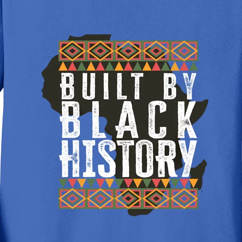 Build By Black History Black History Month Black Pride Gift Kids Long Sleeve Shirt