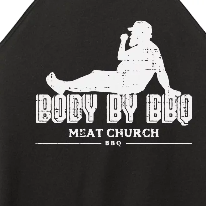 Body By Bbq Funny Barbecue Grill Meat Lover Women’s Perfect Tri Rocker Tank