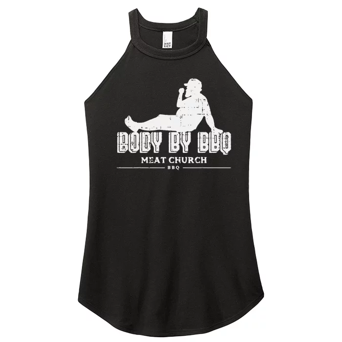 Body By Bbq Funny Barbecue Grill Meat Lover Women’s Perfect Tri Rocker Tank