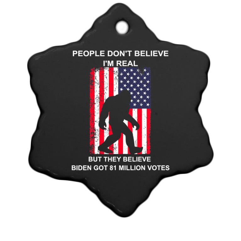 Believe Biden Bigfoot For 4th Of July Christmas Ornament
