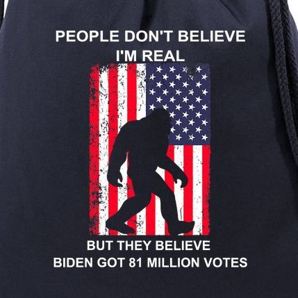 Believe Biden Bigfoot For 4th Of July Drawstring Bag