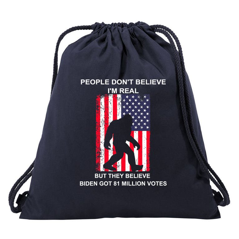 Believe Biden Bigfoot For 4th Of July Drawstring Bag